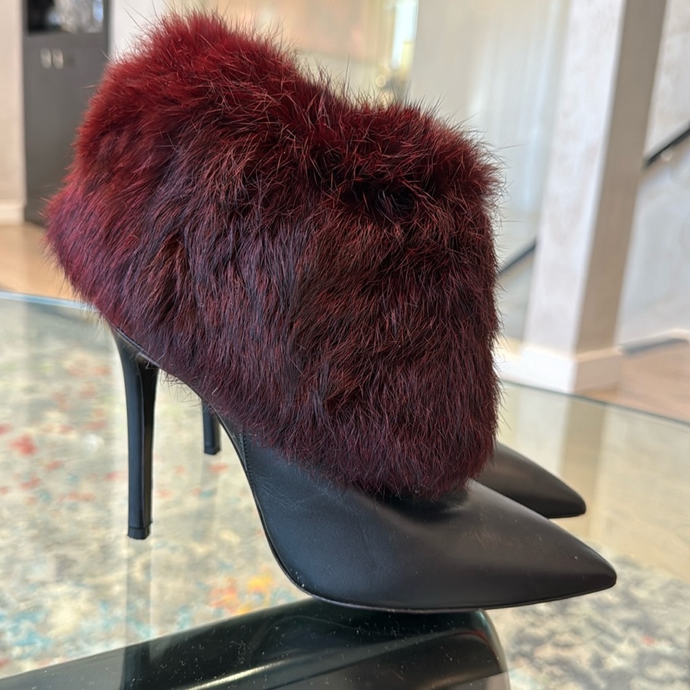 Pollini mink booties